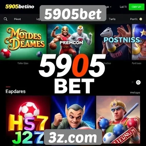 Variedade de jogos disponíveis no 5905bet